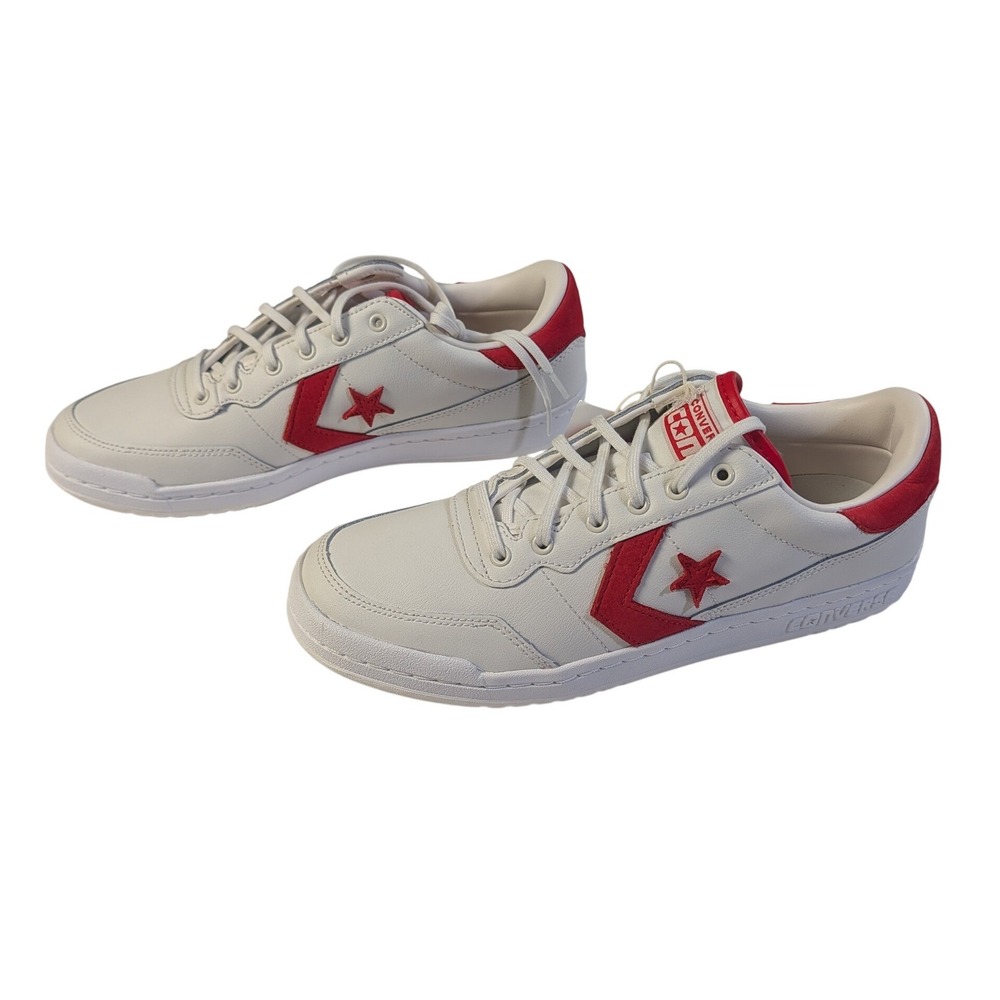Converse Fastbreak Pro White Red Leather Skate Shoes Mens 9.5 A10348CZ